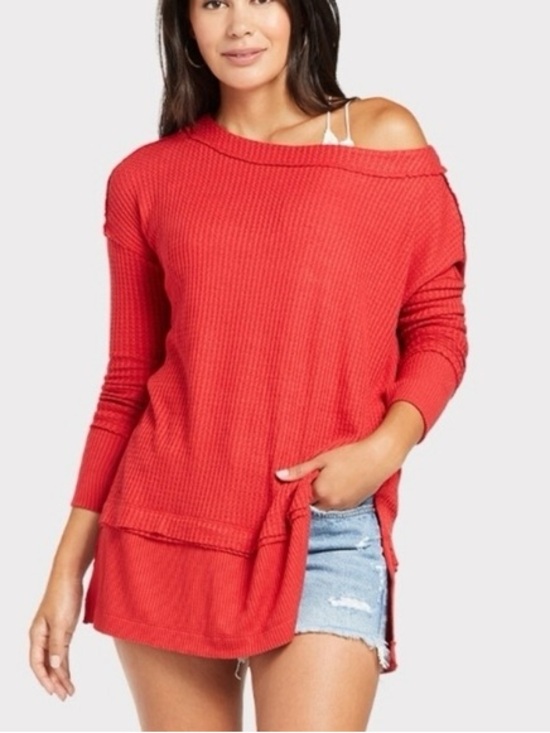 We The Free Sweaters - Free People Top Womens Small We The Free North Shore Thermal Knit Tunic Comfy